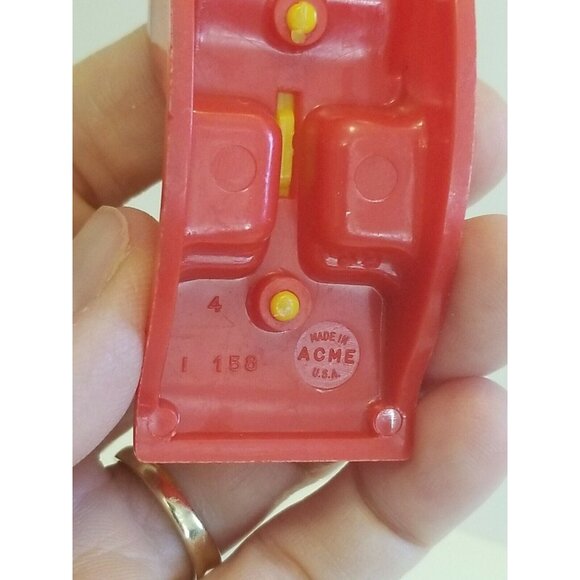 VTG ACME Thomas Toy Red Yellow Rocking Horse Dollhouse Miniature Plastic - Picture 9 of 9